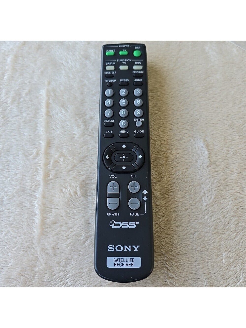 Genuine SONY RM-Y129 Remote Control Replacement OEM for DSS Satellite Receiver